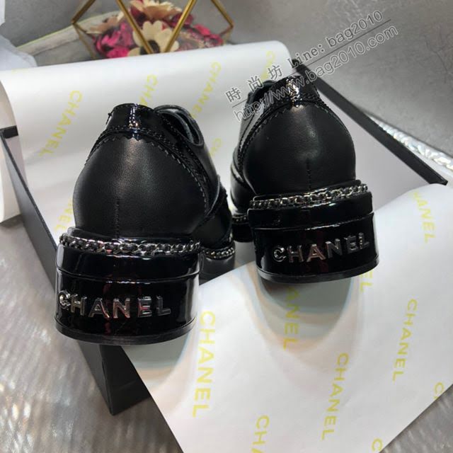 Chanel女鞋 香奈兒牛皮娃娃小皮鞋 Chanel商務休閒鞋  naq1148